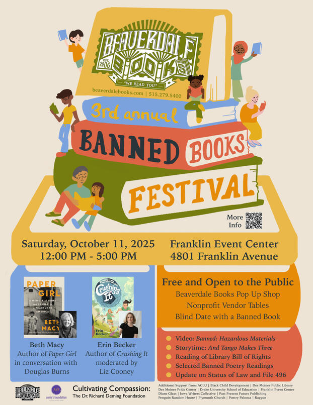 Beaverdale Banned Book Festival Poster 2025